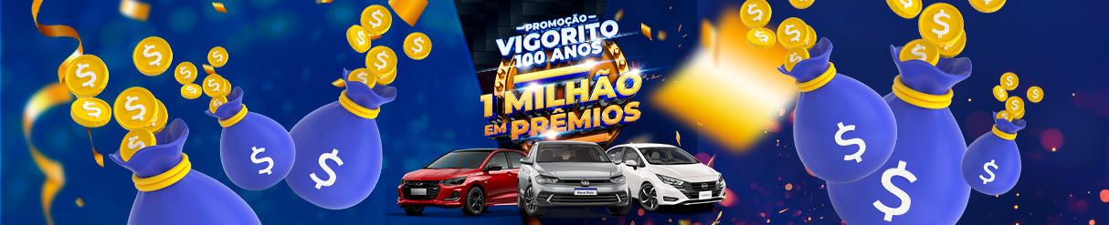 Participe da promoção Vigorito 100 Anos e concorra a R$ 1 milhão em prêmios